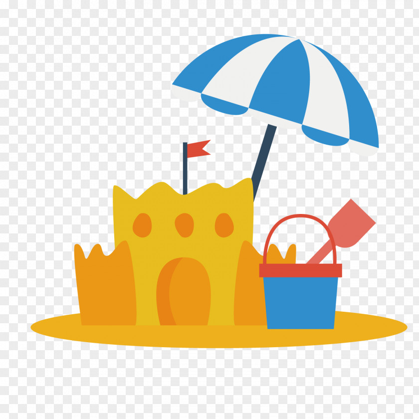 Hand Painted Beach Castle Vector Sand Art And Play PNG