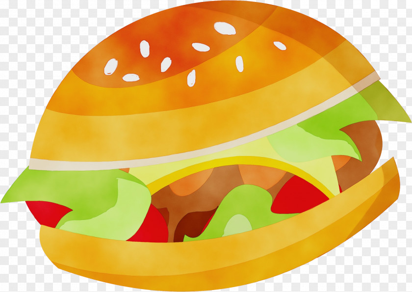 Cheeseburger Fruit Watercolor Background PNG