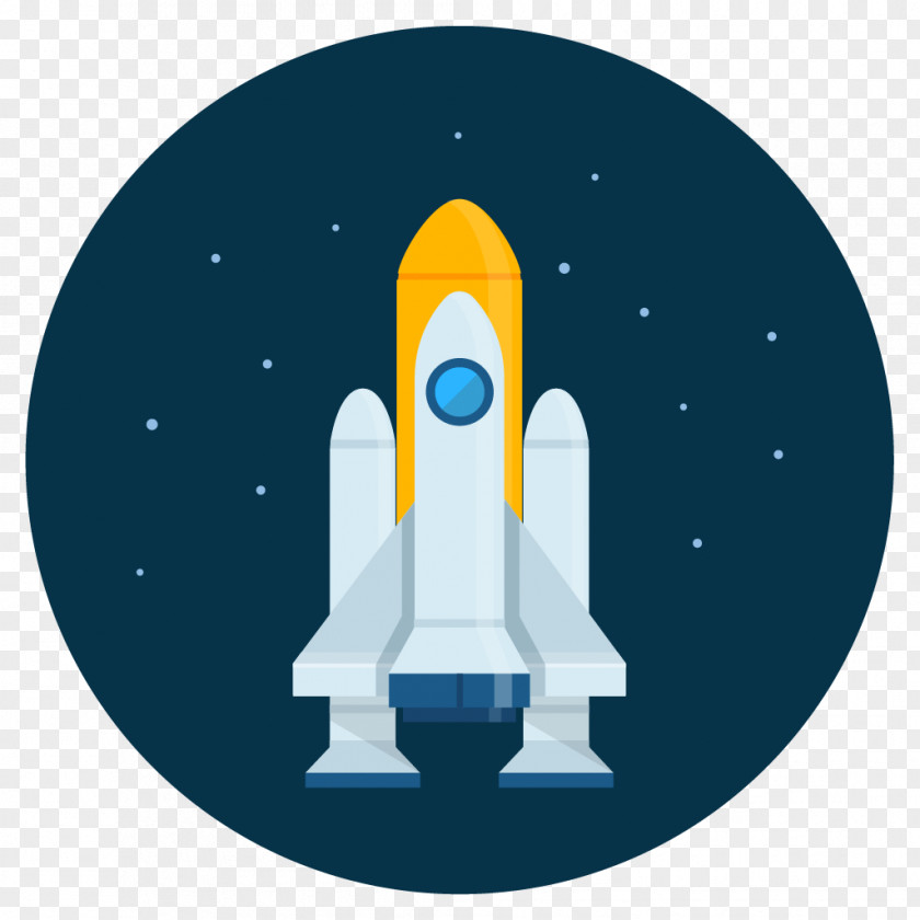Cosmic Vector Rocket Icon Design Spacecraft PNG