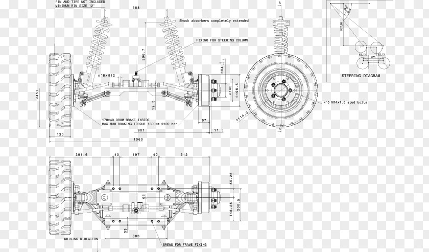 Front Suspension Technical Drawing Car Diagram Engineering PNG