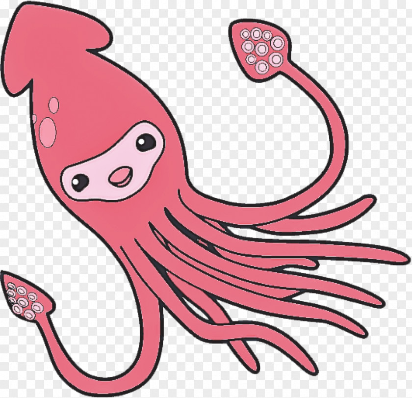 Giant Pacific Octopus Cartoon Pink PNG