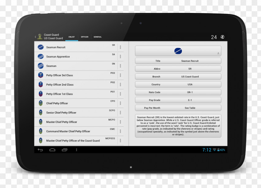 Military Handheld Devices Rank PNG