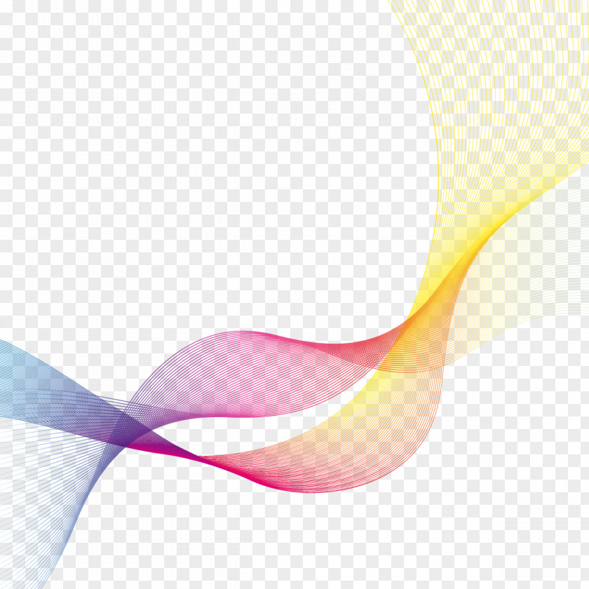 Vector Colored Lines Designer PNG