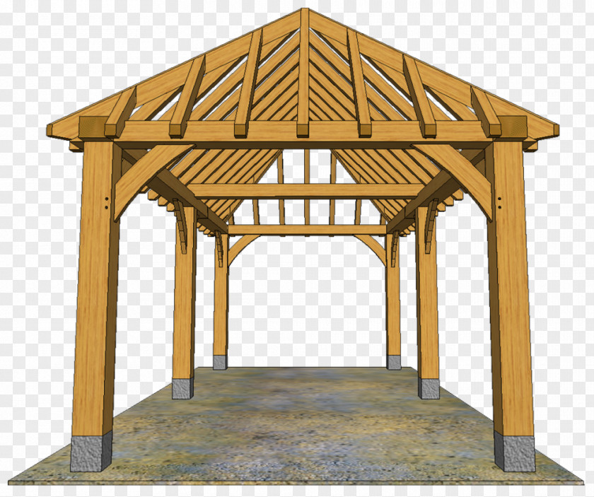 Gazebo Roof Pergola Oak Shed PNG