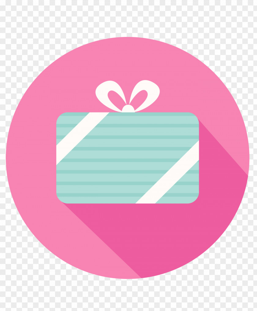 Gift Box Vector Flat Design Icon PNG