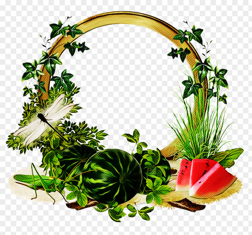 Picture Frame Wreath Floral Design PNG