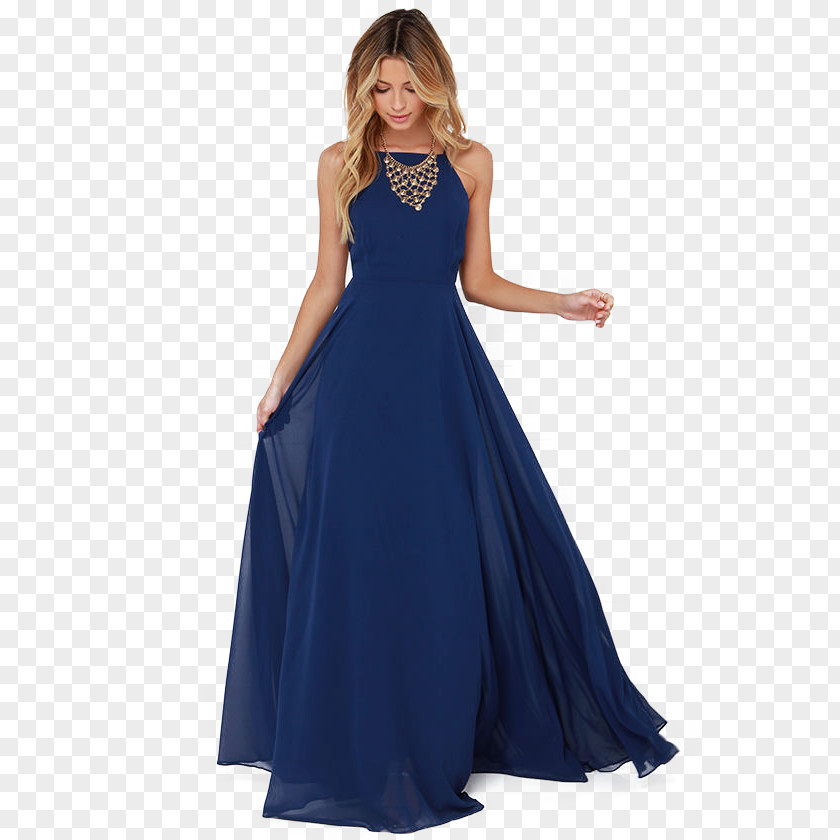Model Dress Navy Blue Neckline Bodice Evening Gown PNG