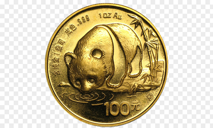 National Treasure Coin Chinese Gold Panda Giant Bar PNG