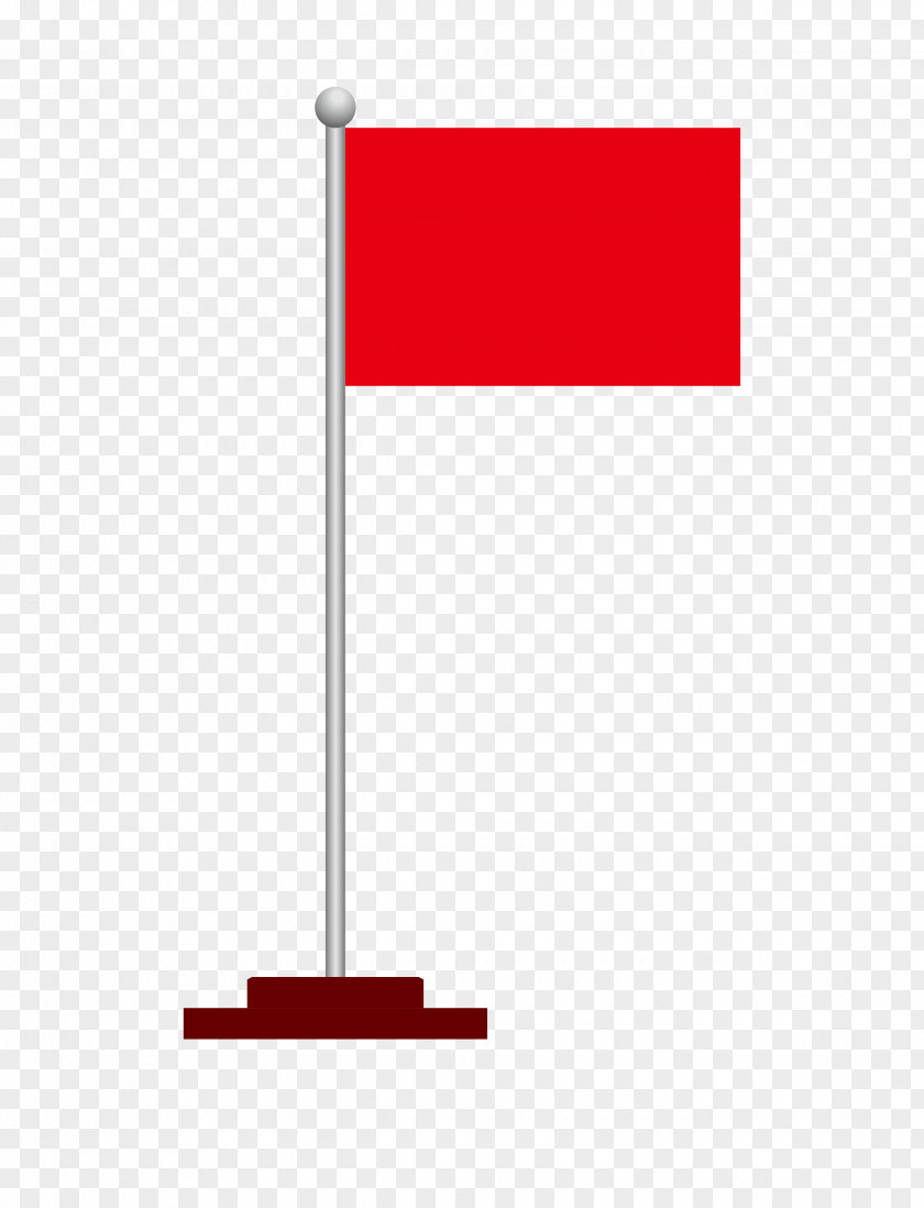 Red Flag Road Flagpole Computer File PNG