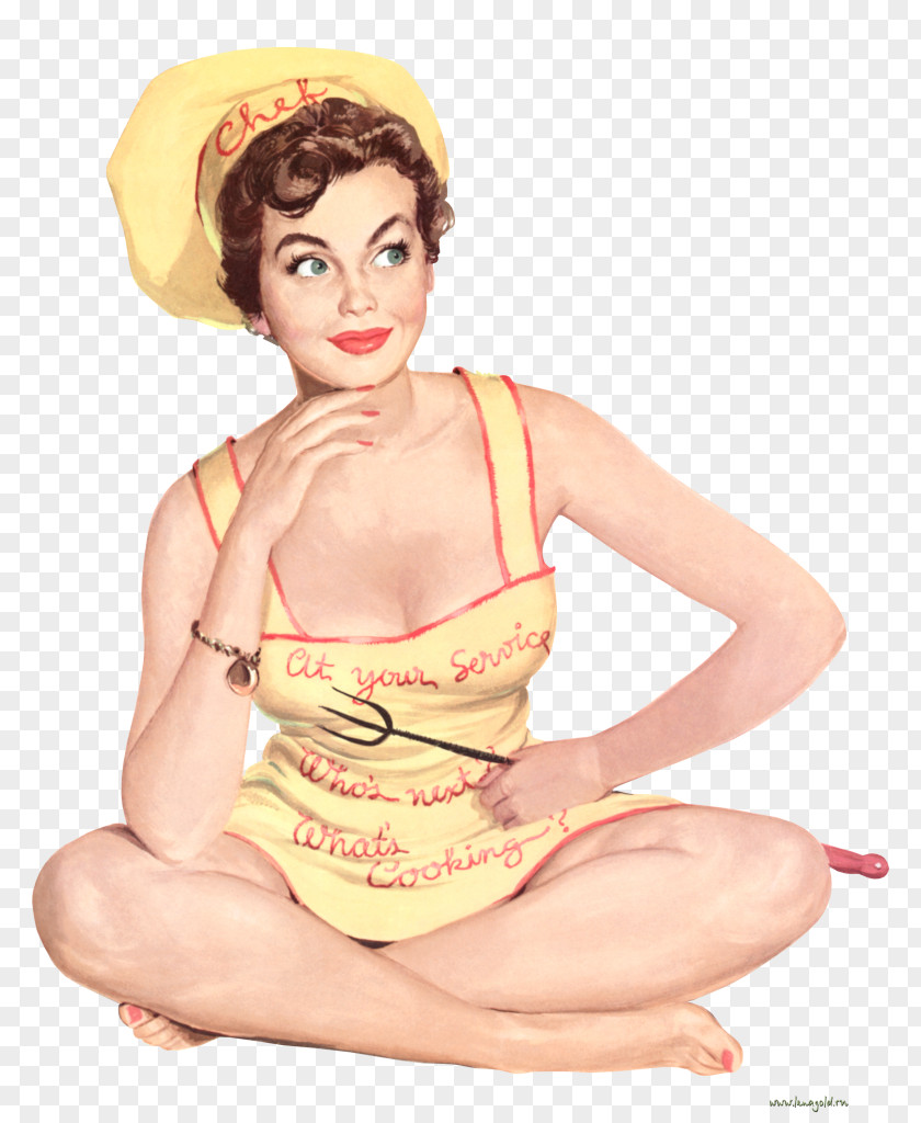 Bettie Page Pin-up Girl Chef Poster Retro Style PNG girl style, others clipart PNG