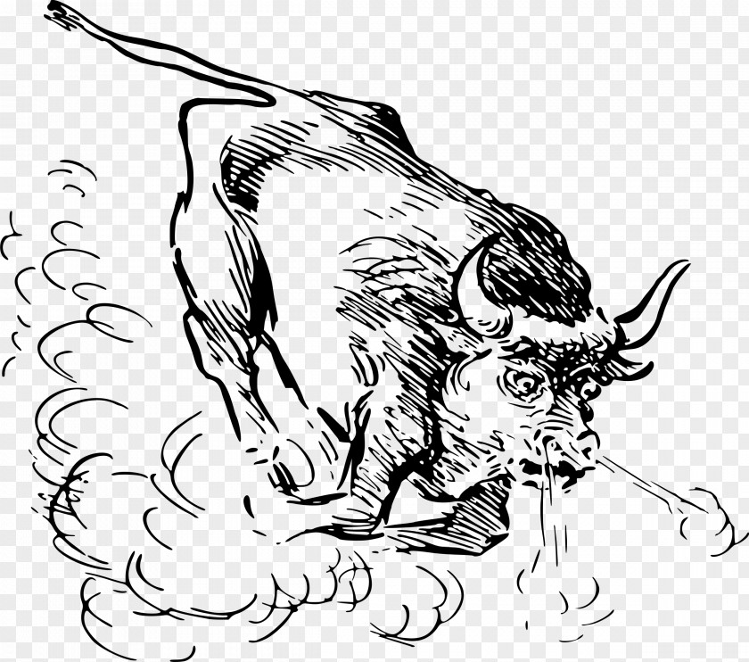 Bull Brahman Cattle Art Drawing PNG