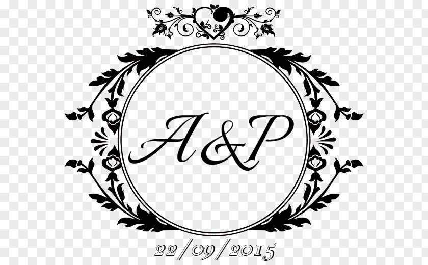 Wedding Invitation Monogram Initial Clip Art PNG