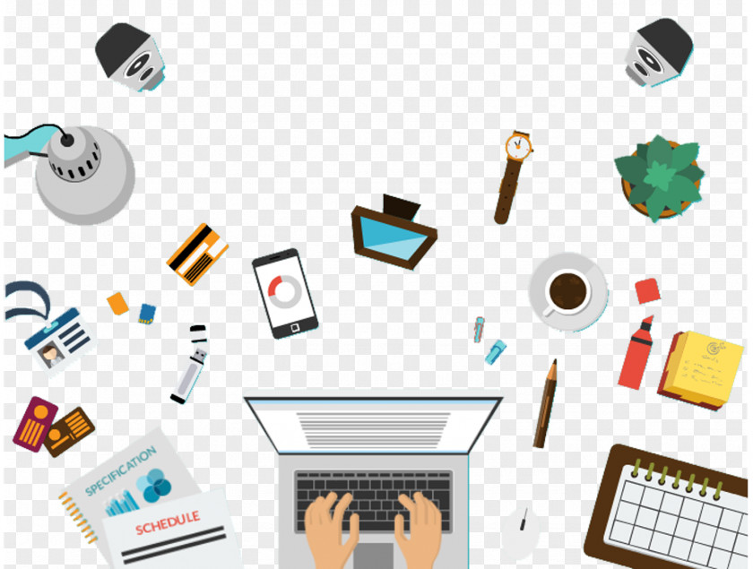 Business Office Computer Graphics Illustration PNG