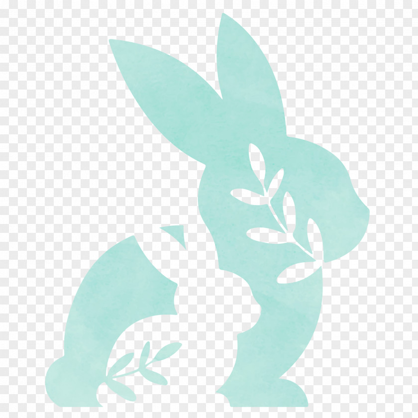 Little Rabbit Hare Turquoise Tail PNG