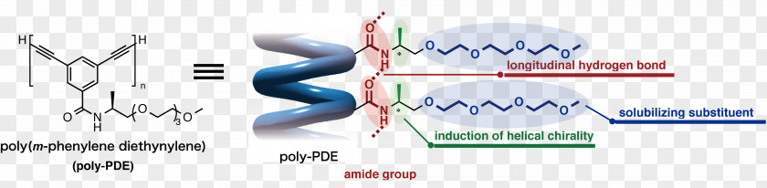 Triple Helix Side Chain Carbon Nanotube Polymer Organic Compound Molecule PNG