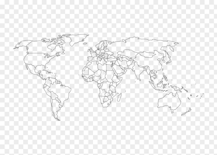 World Map Globe Blank PNG