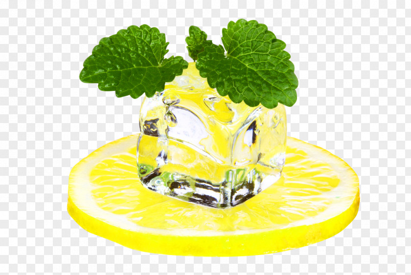 Yellow Fresh Lemon Ice Decoration Pattern Juice Desktop Wallpaper Cube PNG