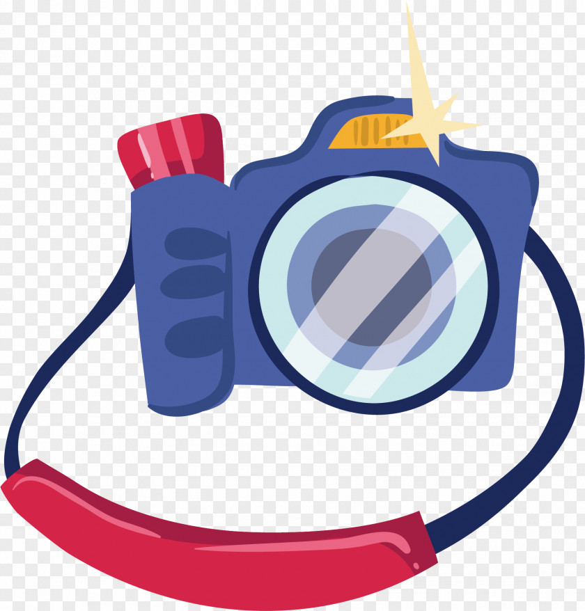 Blue Camera Vector Lens Photography PNG