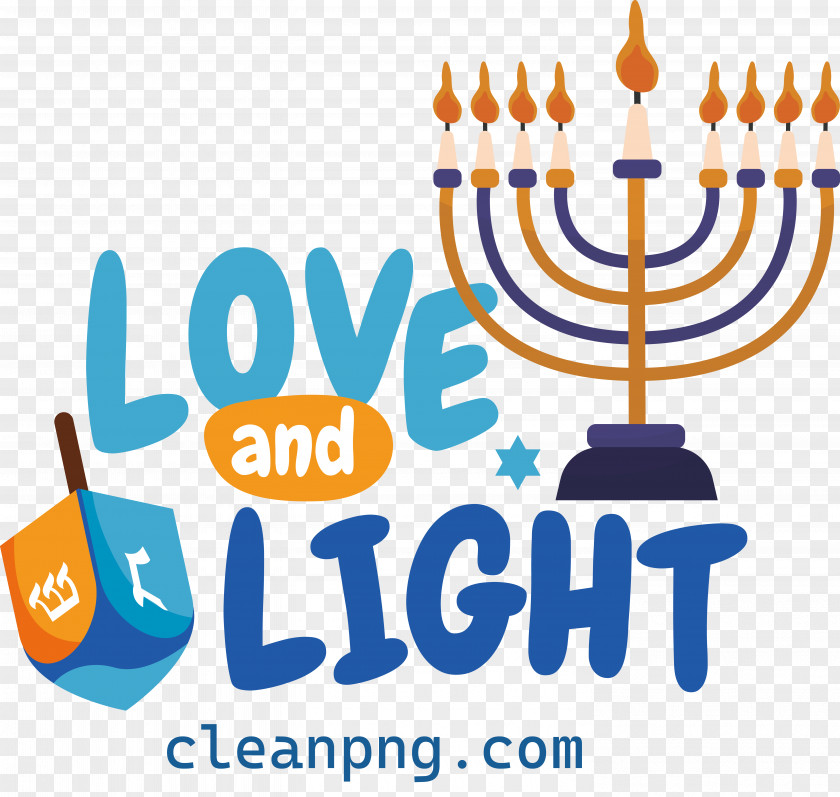 Happy Hanukkah Love Light PNG