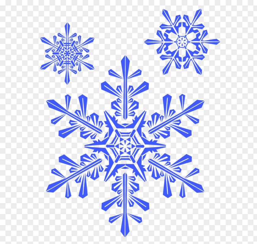Blue Snowflake Winter Shape PNG