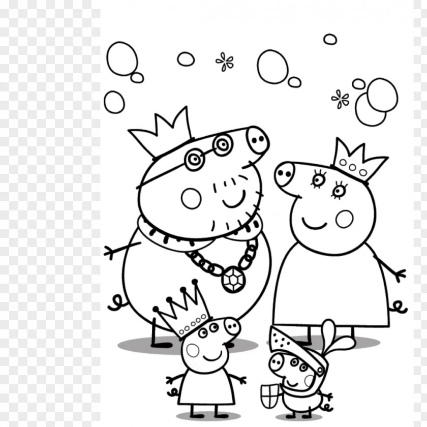 Coloring Peppa PigDaddy Pig Mummy Daddy Grandpa Pages PNG