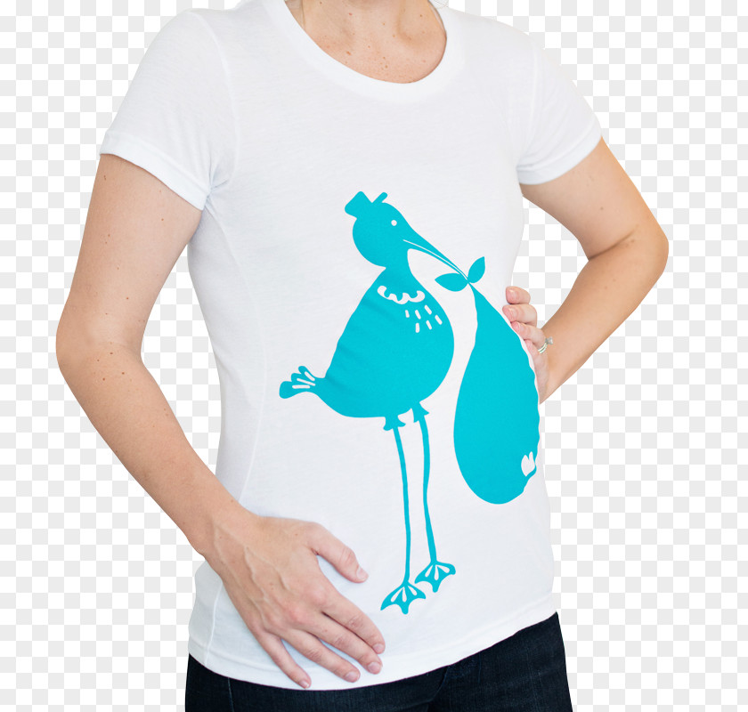 T-shirt Stork Bird Maternity Clothing Belli Elasticity Belly Oil PNG