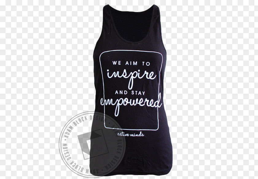 Active Tank T-shirt Gilets Sleeveless Shirt Font PNG