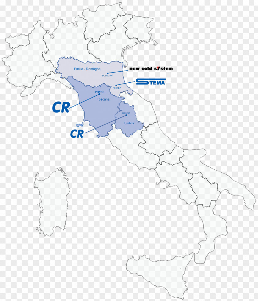 Italy Map Vector Ecoregion Tuberculosis PNG