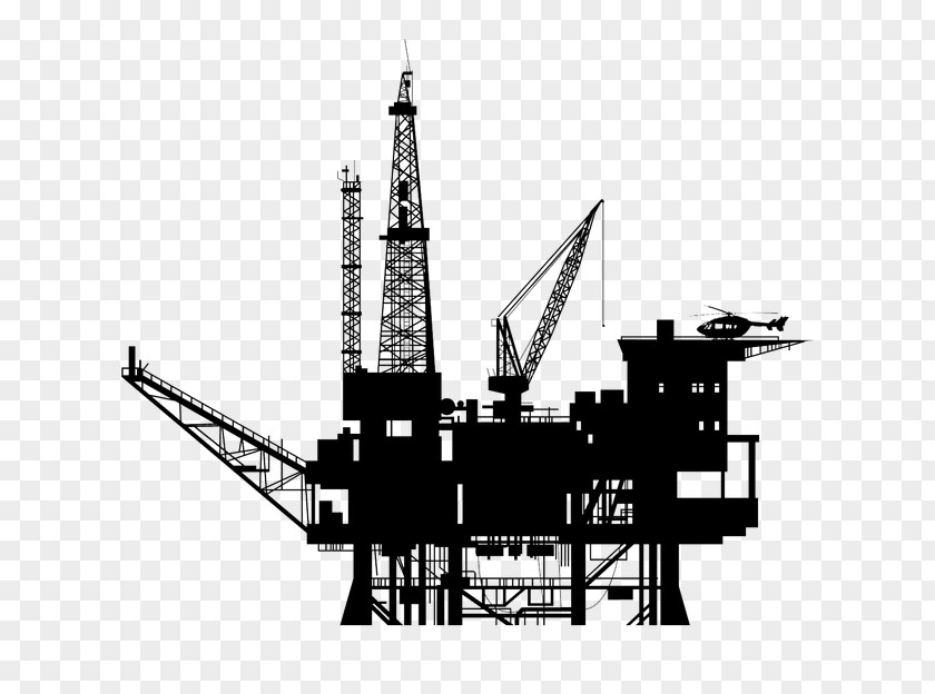 Platform Oil Drilling Rig Petroleum Well PNG