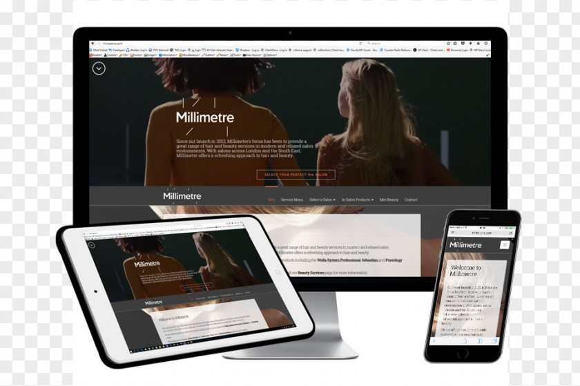 Salon Promotion Web Design Home Page Developer PNG