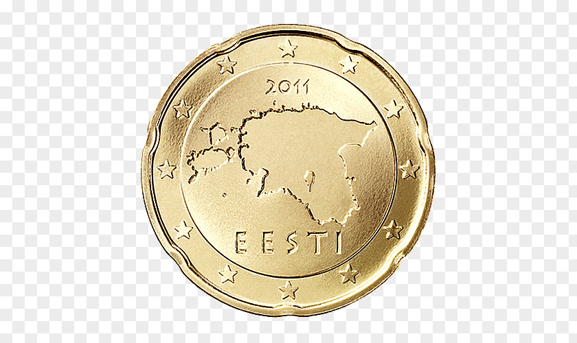 20 Cent Euro Coin Estonian Coins PNG