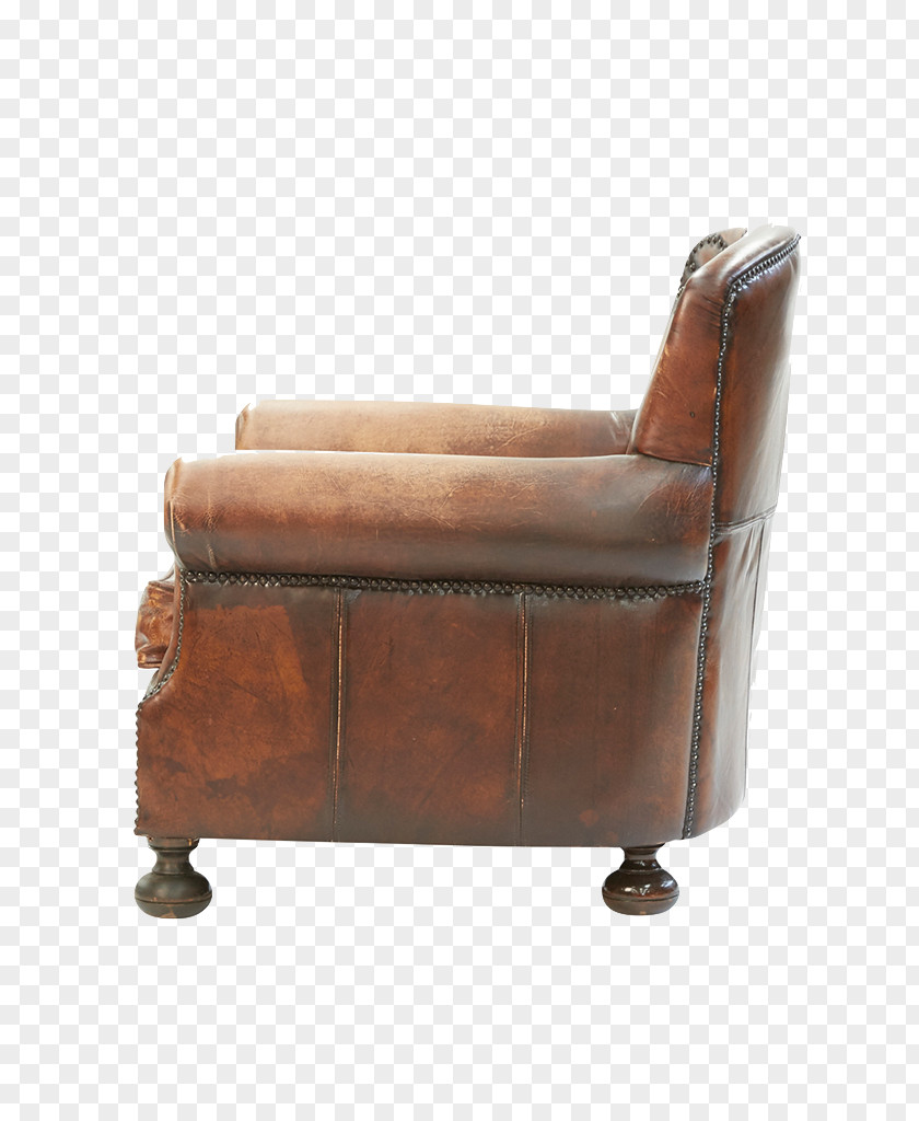 Old Couch Club Chair Furniture Leather PNG