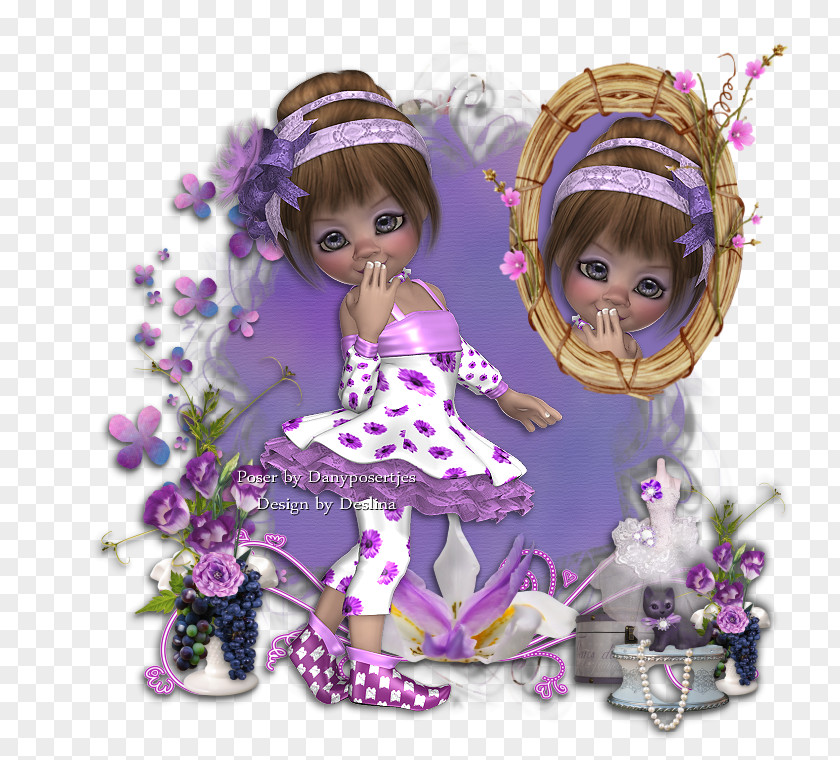 -painted Frame Material Doll PNG