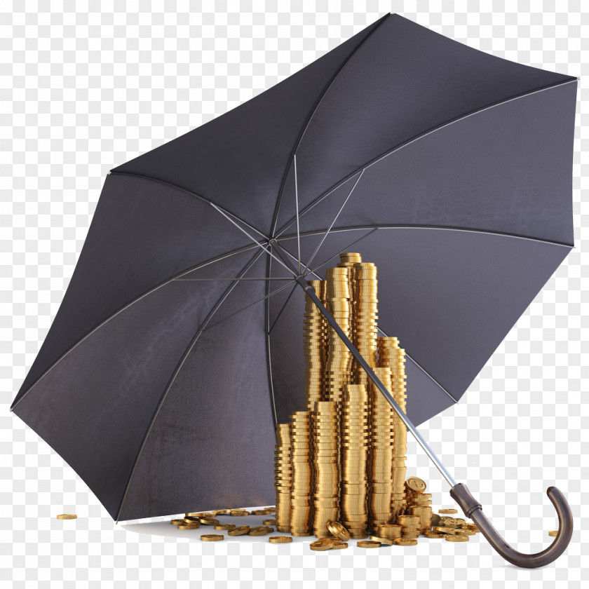 Gold And Umbrella Investment Bank Saving Fixed Deposit Investor PNG