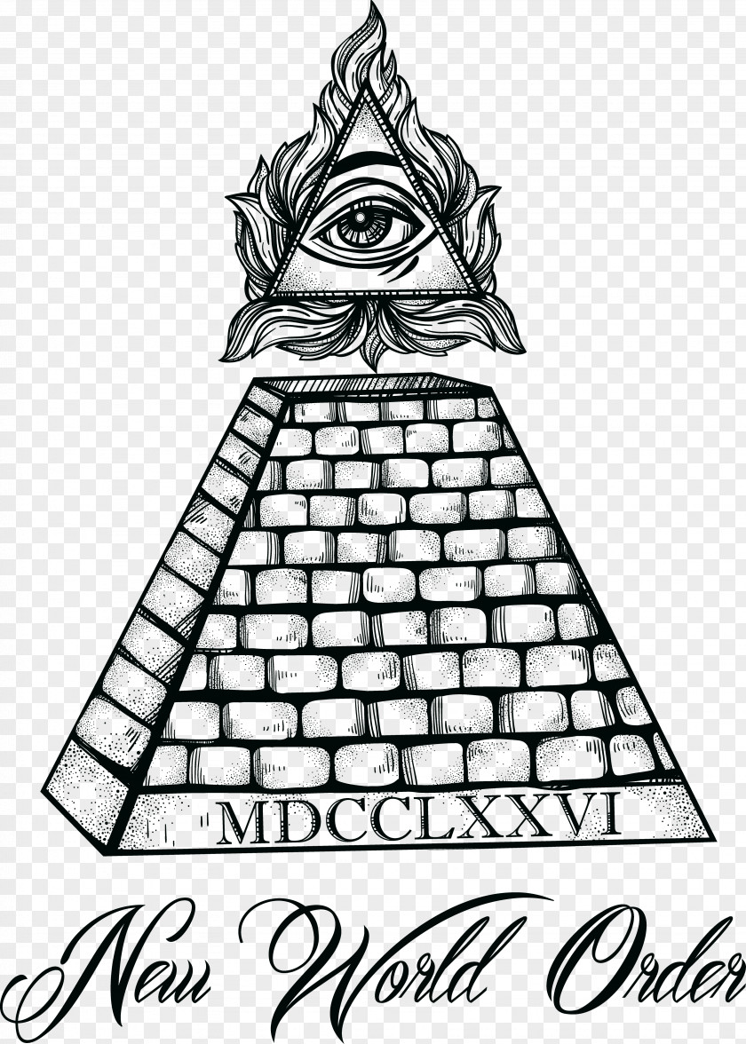 Hand-painted Creative Pyramid The Book Of Earl Drawing Eye Providence Illustration PNG