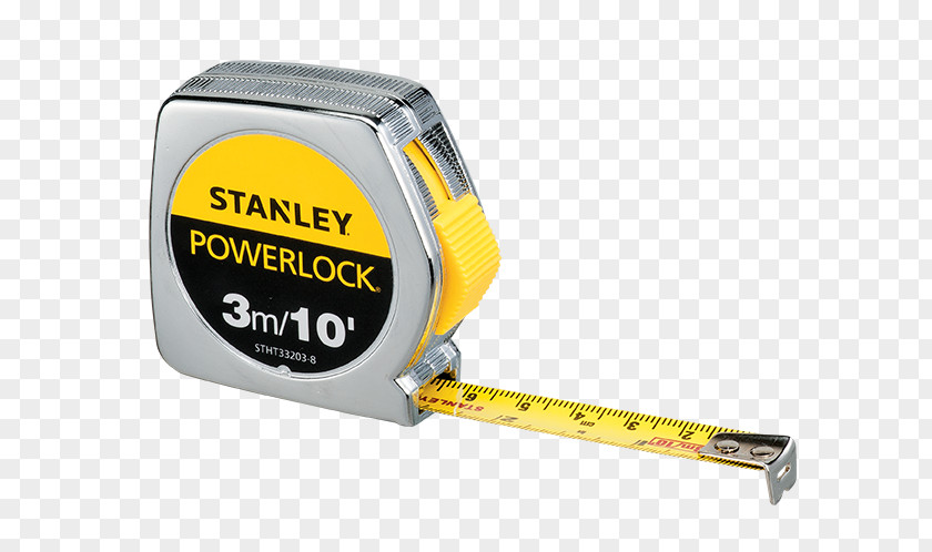 Yellow Tape Measure Stanley Hand Tools Measures Measurement PNG