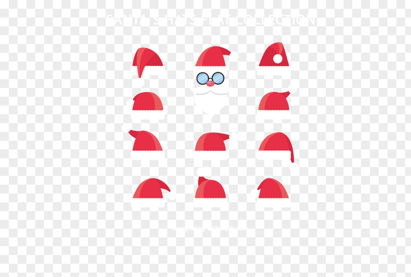 Santa Claus Hat Collection Christmas PNG