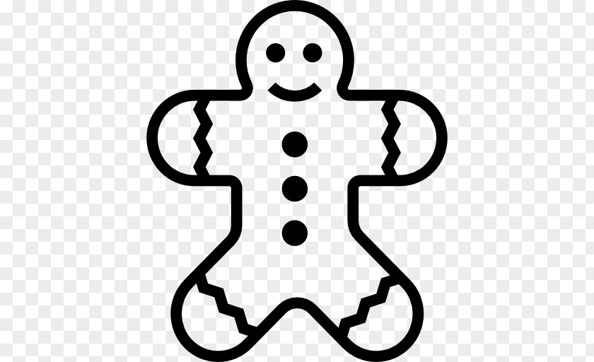 Gingerbread Man Black And White Cookie Bakery Food PNG