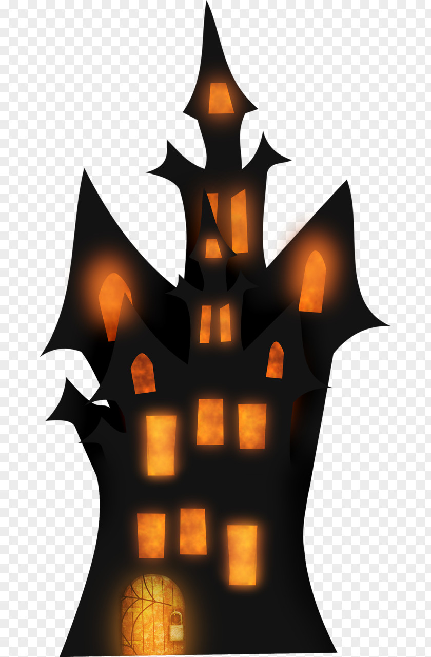 Vector Halloween Haunted House Clip Art PNG