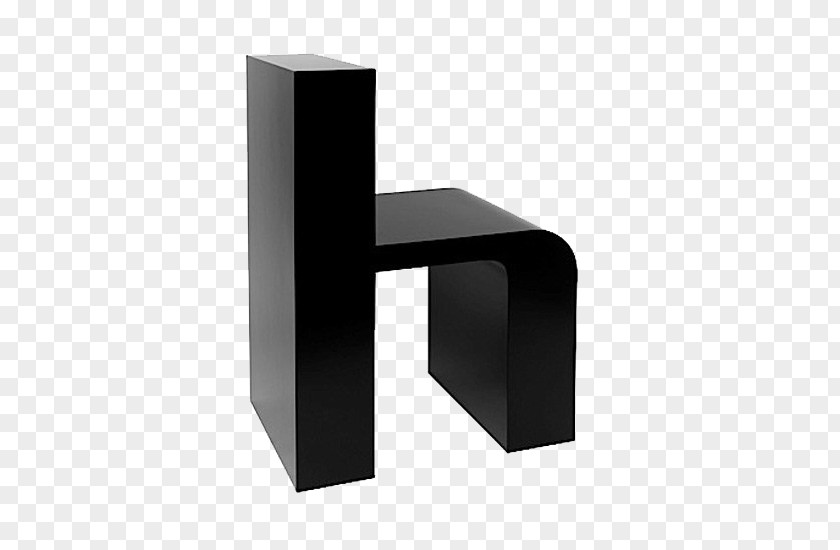 Black Simple English H Chair Letter Table Furniture PNG