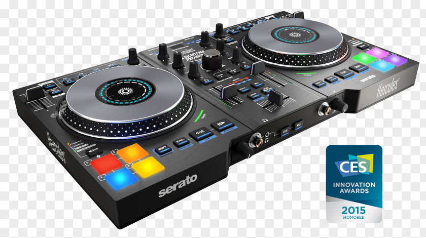 Dj Controller DJ Disc Jockey Mixer Audio Mixers Hercules Control Jogvision PNG