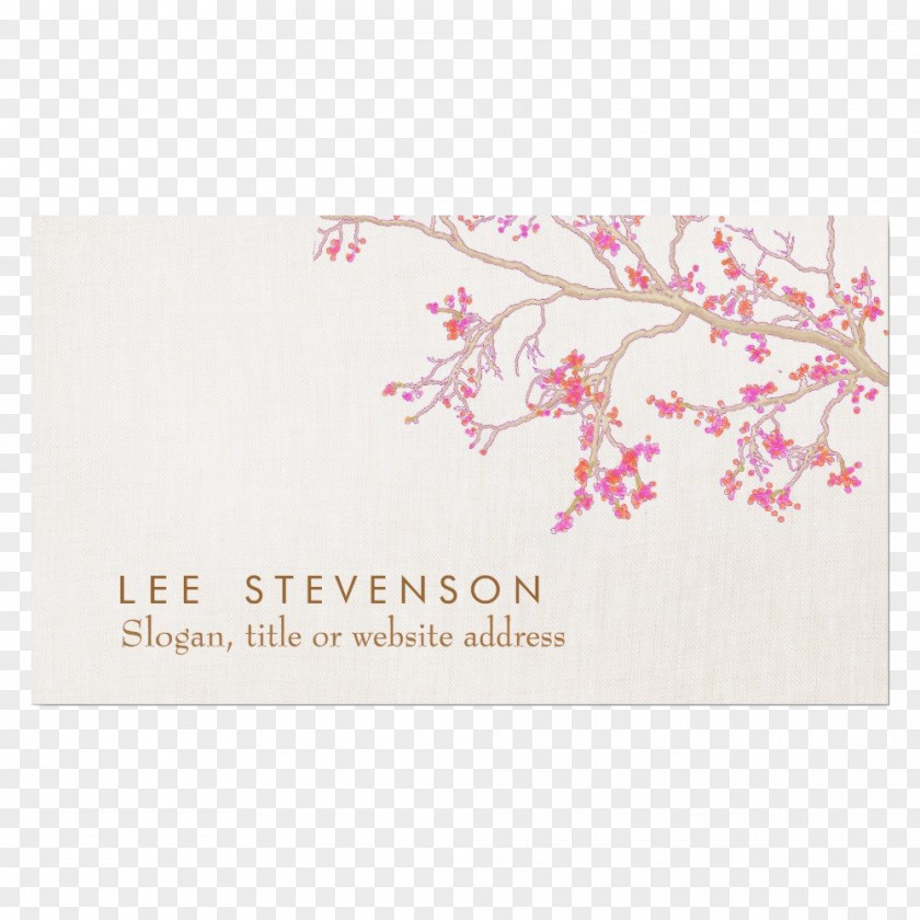 Floral Business Card Paper Interior Design Services Cards Printing PNG