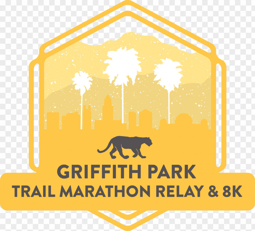 Griffith Park Trails Trail Marathon Relay & 8K Hollywood Sign Logo PNG