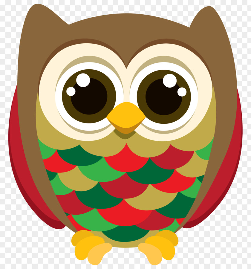 Owls For Kids Christmas Clip Art PNG