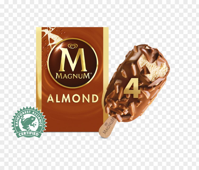Almond Chocolate Ice Cream Milk Magnum PNG