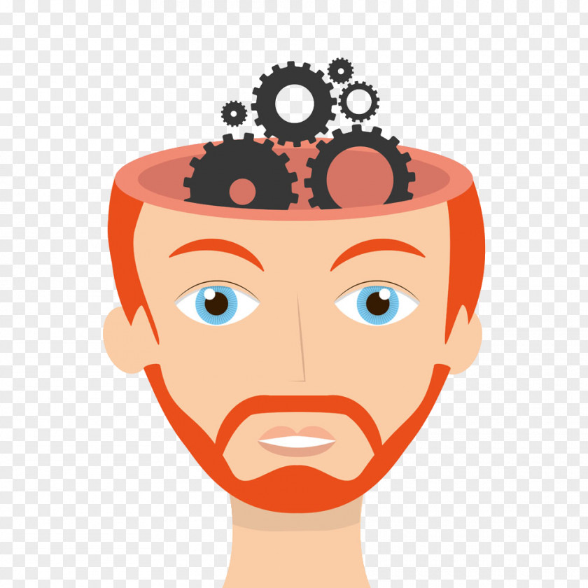 Cartoon Brain Gears Image Cerebrum PNG