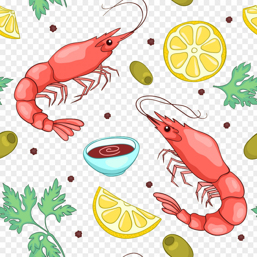Delicious Shrimp Caridea Cartoon PNG