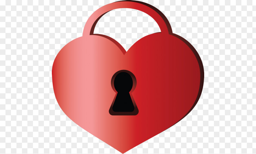 Heart Love Lock Vecteur PNG