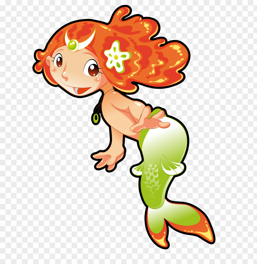 Vector Cartoon Mermaid Clip Art PNG