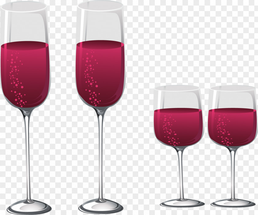 Vector Red Wine Glass Cocktail PNG
